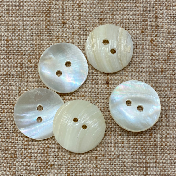 White Shell Buttons  Organic Cotton Plus
